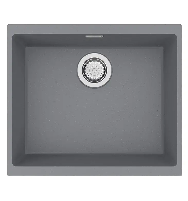 grey composite 500mm single bowl sink